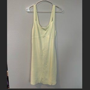 Zara Sleeveless Pastel Yellow Mini Dress Size L